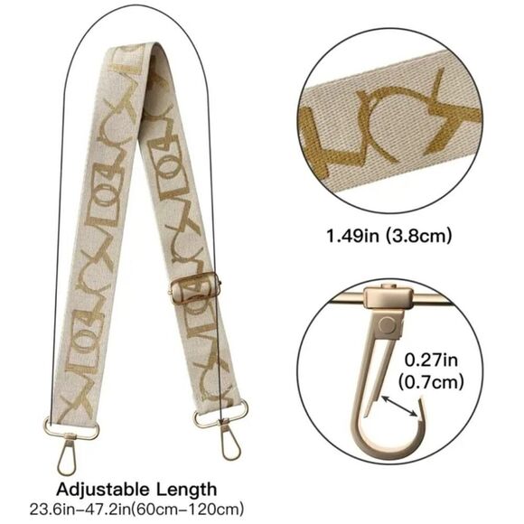 Adjustable Crossbody Bag Strap, Geometric Pattern Strap accessories bags - Picture 6 of 9